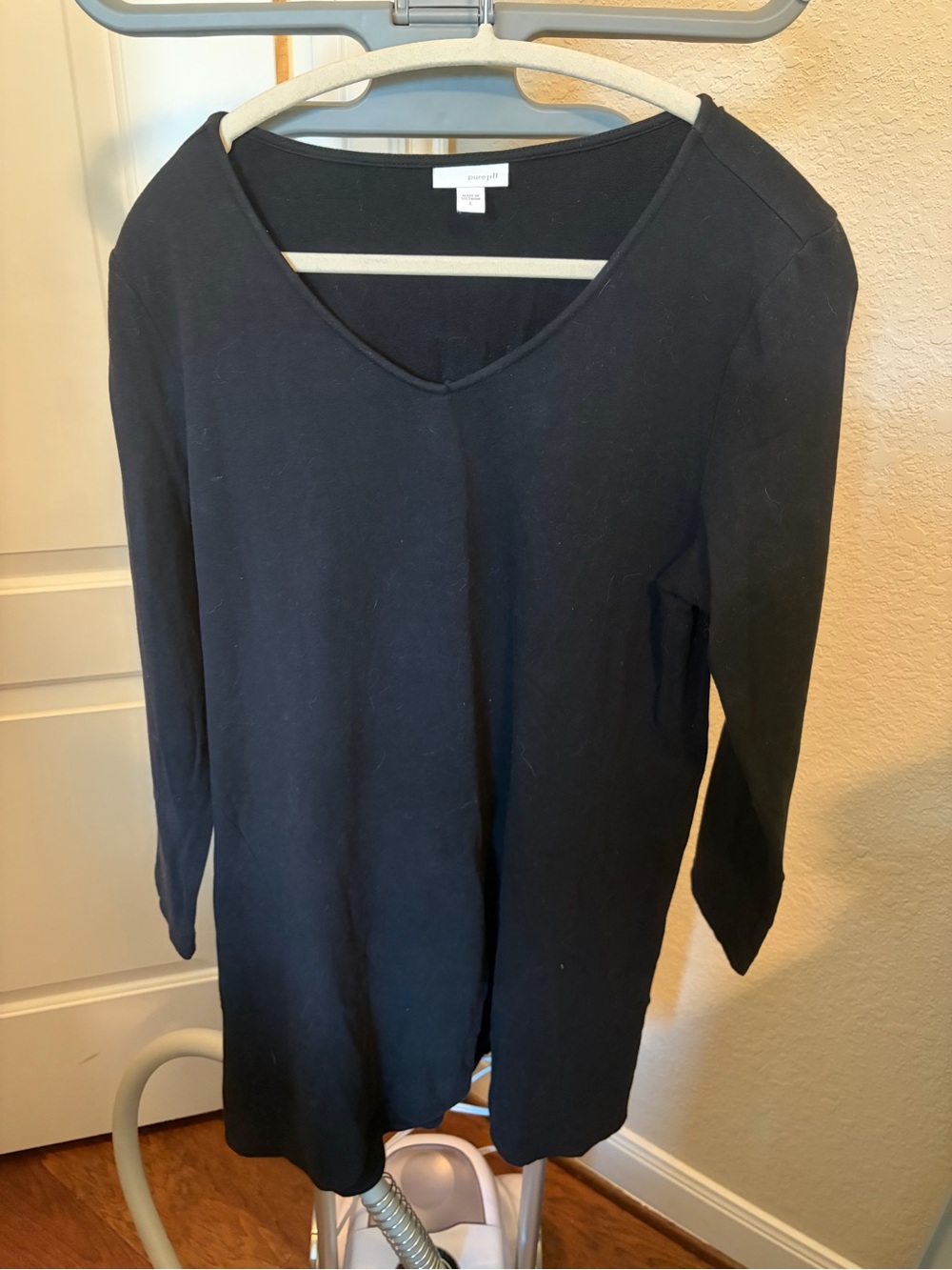J. Jill Black V-Neck Long Sleeve Top Pure Jill